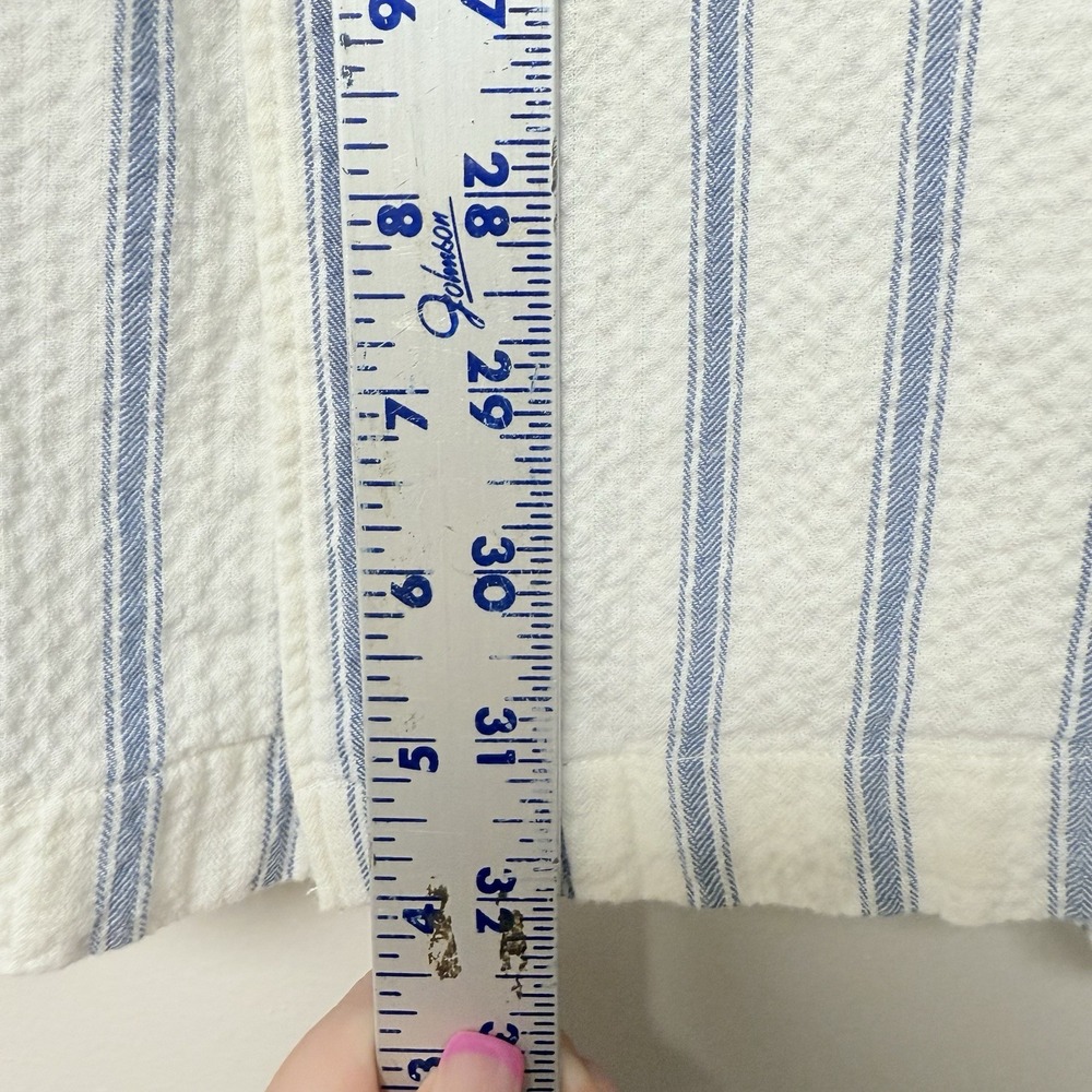 St John's‎ Bay Men's Blue And White Striped Short Sleeve Button Up XL - Picture 3 of 6